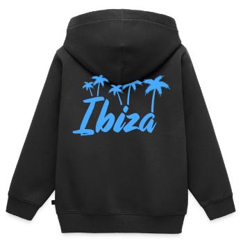 Ibiza - Sweat Premium à capuche zippé enfant bio - noir - Dos - AI Model Kid Male (0cm)