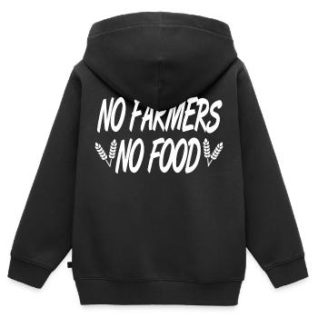 Bauer - Kinder Premium Organic Zip Hoodie - Schwarz - Hinten - AI Model Kid Male (0cm)