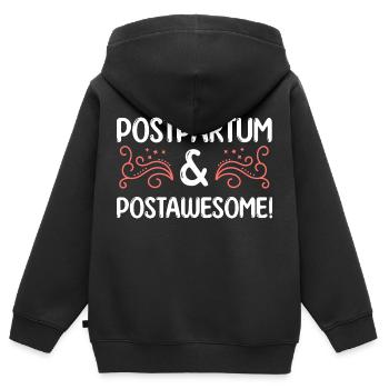 Post-partum et post-partum - Sweat Premium à capuche zippé enfant bio - noir - Dos - AI Model Kid Male (0cm)