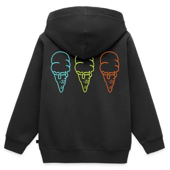 Glace Glace 3 - Sweat Premium à capuche zippé enfant bio - noir - Dos - AI Model Kid Male (0cm)