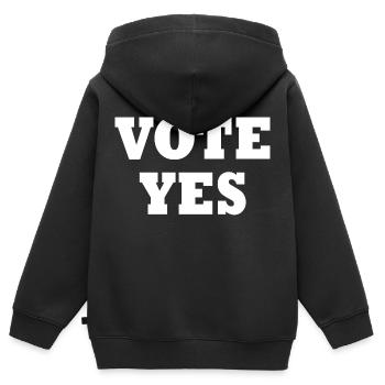 Vote yes - Sweat Premium à capuche zippé enfant bio - noir - Dos - AI Model Kid Male (0cm)