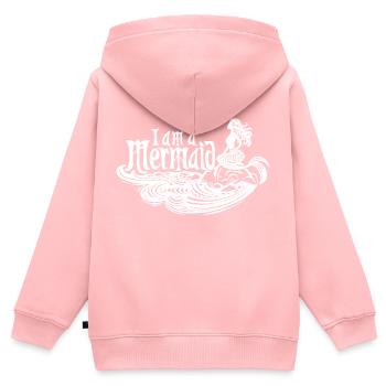 Mermaid Meerjungfrau - Kids Premium Organic Zip-up Hoodie - rose - Back - AI Model Kid Female (0cm)