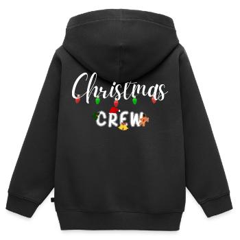Christmas Crew - Kinder Premium Organic Zip Hoodie - Schwarz - Hinten - AI Model Kid Male (0cm)