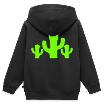 3 Cacti Cactus Prickly Desert Stinger Plants - Kids Premium Organic Zip-up Hoodie - black - Back - AI Model Kid Male (0cm)