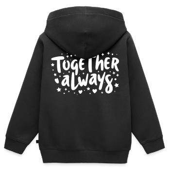 Ensemble toujours - Sweat Premium à capuche zippé enfant bio - noir - Dos - AI Model Kid Male (0cm)
