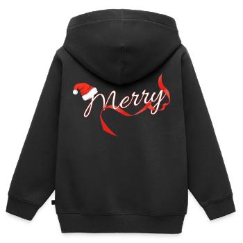 Joyeux - Sweat Premium à capuche zippé enfant bio - noir - Dos - AI Model Kid Male (0cm)