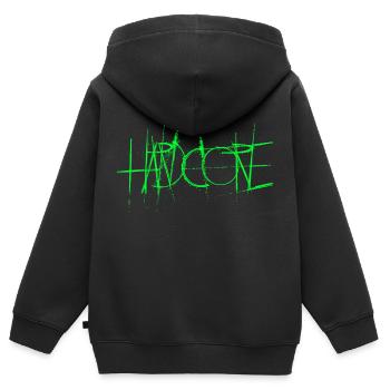Hardcore - Sweat Premium à capuche zippé enfant bio - noir - Dos - AI Model Kid Male (0cm)