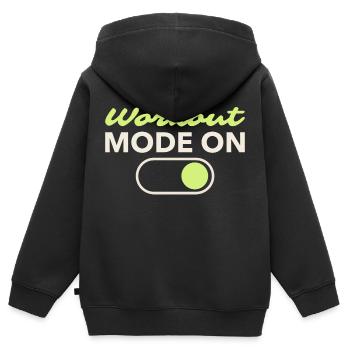 Workout Mode On - Kids Premium Organic Zip-up Hoodie - black - Back - AI Model Kid Male (0cm)