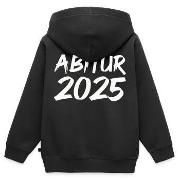 Abitur 2025 - Sweat Premium à capuche zippé enfant bio - noir - Dos - AI Model Kid Male (0cm)