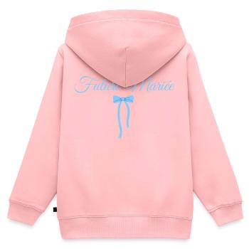 Blaue Schleife für die zukünftige Braut - Kinder Premium Organic Zip Hoodie - Rosa - Hinten - AI Model Kid Female (0cm)