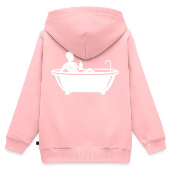 Bathing Bathtub - Kids Premium Organic Zip-up Hoodie - rose - Back - AI Model Kid Female (0cm)