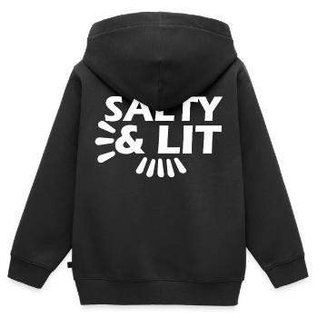 Sel et Lumière - Sweat Premium à capuche zippé enfant bio - noir - Dos - AI Model Kid Male (0cm)