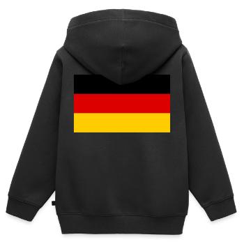 Germany - Kids Premium Organic Zip-up Hoodie - black - Back - AI Model Kid Male (0cm)