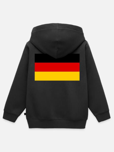 Deutschland - Kinder Premium Organic Zip Hoodie - Schwarz