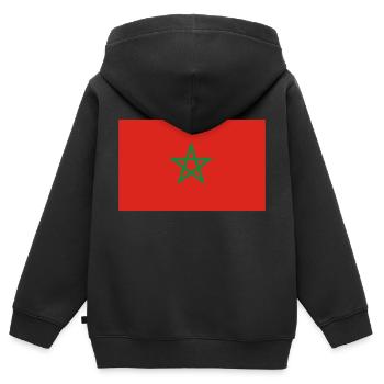 Marokko - Kinder Premium Organic Zip Hoodie - Schwarz - Hinten - AI Model Kid Male (0cm)
