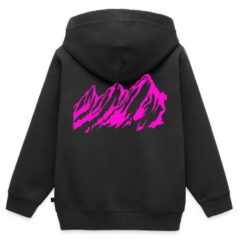 Berge - Berg - Kinder Premium Organic Zip Hoodie - Schwarz - Hinten - AI Model Kid Male (0cm)