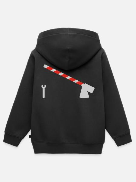 Schranke - Kinder Premium Organic Zip Hoodie - Schwarz