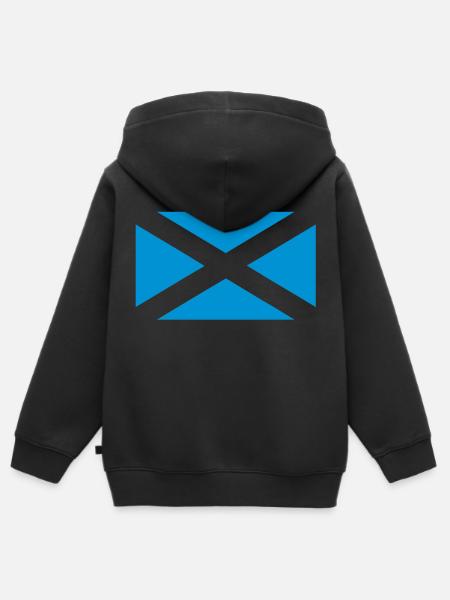 scotland - Kids Premium Organic Zip-up Hoodie - black