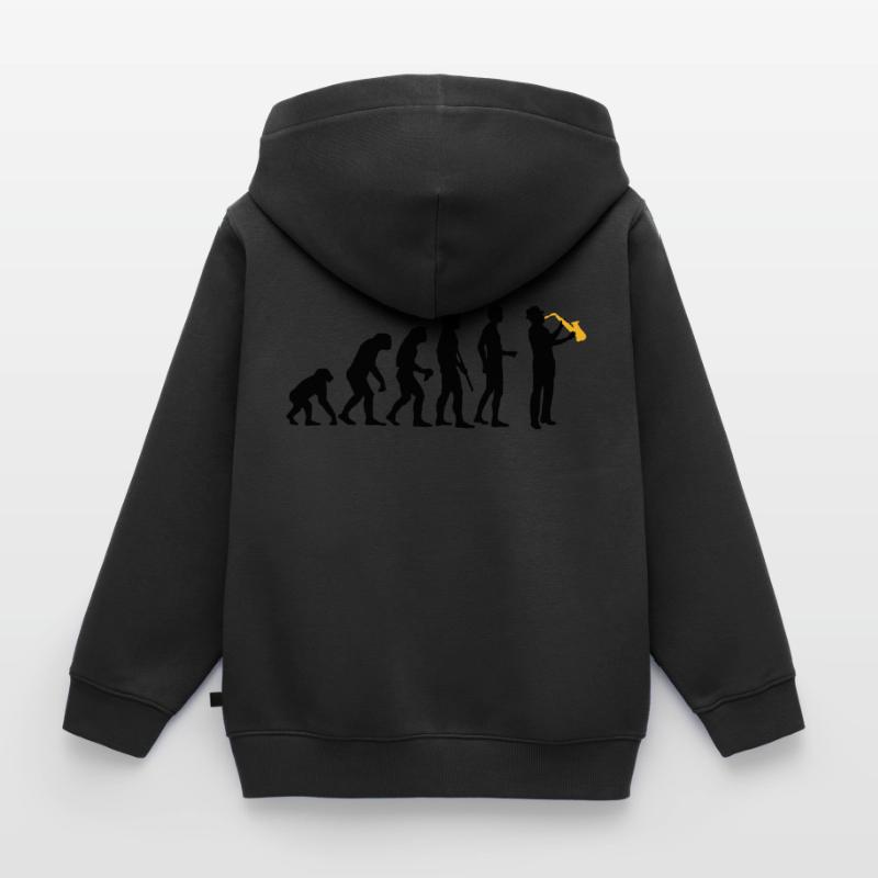 evolution_saxophon_a_2 Kinder Premium Organic Zip Hoodie