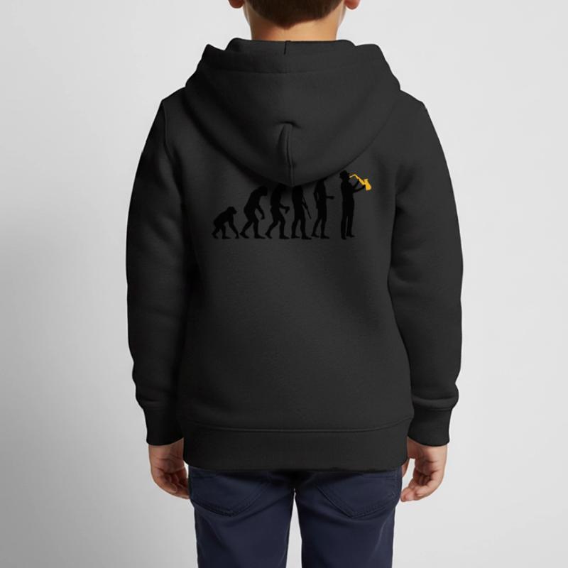 evolution_saxophon_a_2 Kinder Premium Organic Zip Hoodie
