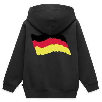 Germany Flag - Kids Premium Organic Zip-up Hoodie - black - Back - AI Model Kid Male (0cm)