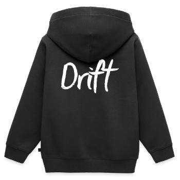 Drift Auto - Kinder Premium Organic Zip Hoodie - Schwarz - Hinten - AI Model Kid Male (0cm)