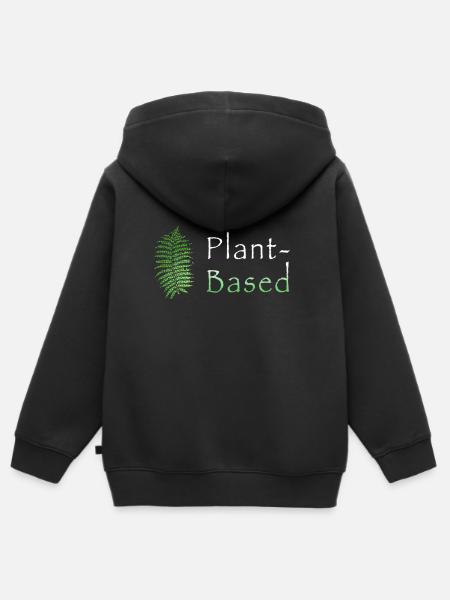 Plant-Based - Kinder Premium Organic Zip Hoodie - Schwarz