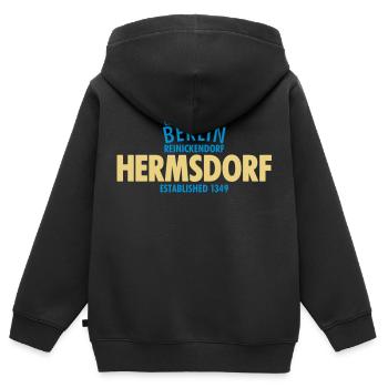 Capitol Of Germany Berlin - Hermsdorf - Kinder Premium Organic Zip Hoodie - Schwarz - Hinten - AI Model Kid Male (0cm)