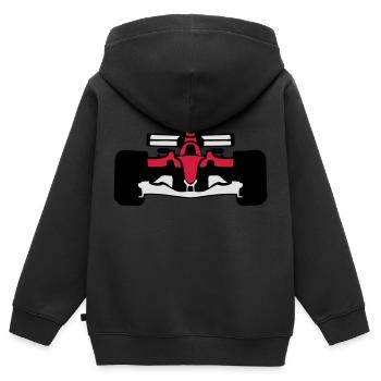 Formel-1-Rennwagen in 1072 - Kinder Premium Organic Zip Hoodie - Schwarz - Hinten - AI Model Kid Male (0cm)