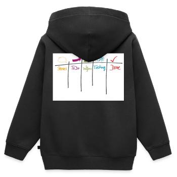 Kanban Board Agility Geschenk Prozess - Kinder Premium Organic Zip Hoodie - Schwarz - Hinten - AI Model Kid Male (0cm)