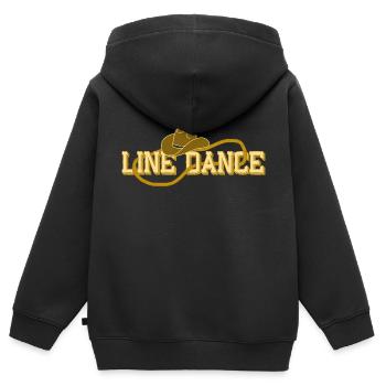 Danse en ligne - Sweat Premium à capuche zippé enfant bio - noir - Dos - AI Model Kid Male (0cm)