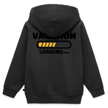 Urlaub - Kinder Premium Organic Zip Hoodie - Schwarz - Hinten - AI Model Kid Male (0cm)