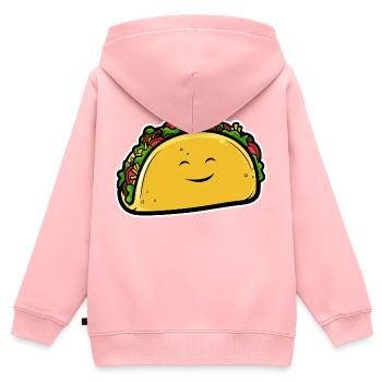 Cartoon taco - Kids Premium Organic Zip-up Hoodie - rose - Back - AI Model Kid Female (0cm)