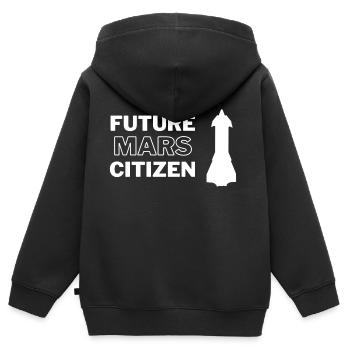 Mars Bewohner und Entdecker der Zukunft - Kinder Premium Organic Zip Hoodie - Schwarz - Hinten - AI Model Kid Male (0cm)