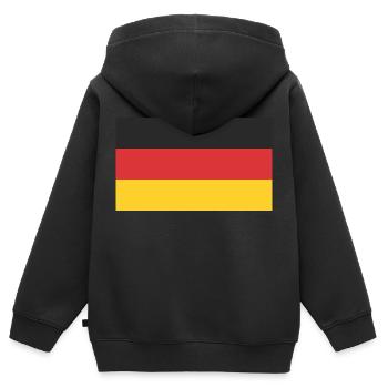 Deutschland Flagge - Kinder Premium Organic Zip Hoodie - Schwarz - Hinten - AI Model Kid Male (0cm)
