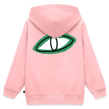 Eye - Kids Premium Organic Zip-up Hoodie - rose - Back - AI Model Kid Female (0cm)