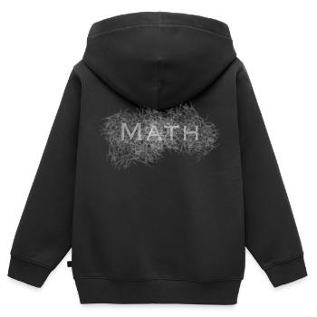 Mathe Muster - Kinder Premium Organic Zip Hoodie - Schwarz - Hinten - AI Model Kid Male (0cm)