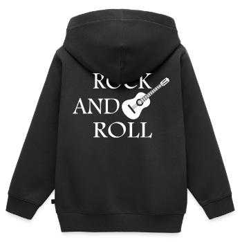 Rock Musik Rock and Roll - Kinder Premium Organic Zip Hoodie - Schwarz - Hinten - AI Model Kid Male (0cm)