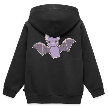 Fledermaus - Kinder Premium Organic Zip Hoodie - Schwarz - Hinten - AI Model Kid Male (0cm)