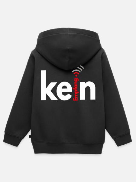 kein Empfang - Kinder Premium Organic Zip Hoodie - Schwarz
