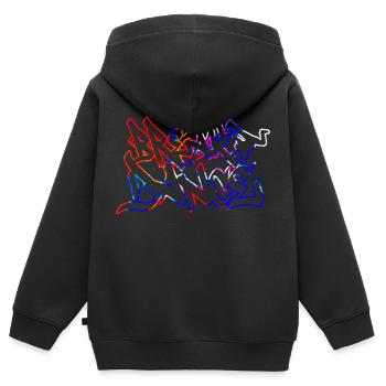 Hip Hop Breakdance Jungs Mädchen Hiphop Bboy BGir - Kinder Premium Organic Zip Hoodie - Schwarz - Hinten - AI Model Kid Male (0cm)