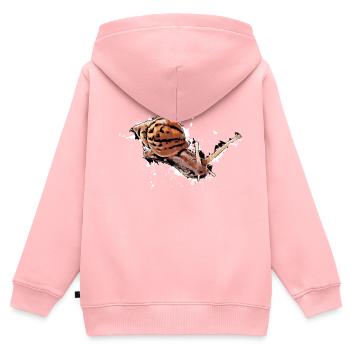 snail with dots - Kids Premium Organic Zip-up Hoodie - rose - Back - AI Model Kid Female (0cm)