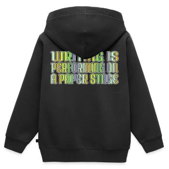 editor birthday present christmas present idea - Kinder Premium Organic Zip Hoodie - Schwarz - Hinten - AI Model Kid Male (0cm)