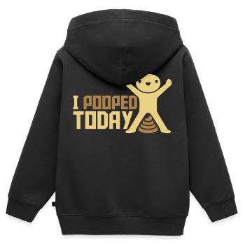 I pooped today Zitat - Kinder Premium Organic Zip Hoodie - Schwarz - Hinten - AI Model Kid Male (0cm)