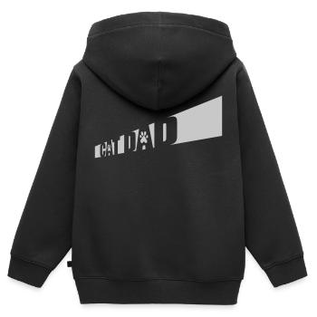 Cat Dad Katzenfreund Balken - Kinder Premium Organic Zip Hoodie - Schwarz - Hinten - AI Model Kid Male (0cm)