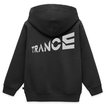 Musique de lettrage Techno Trance - Sweat Premium à capuche zippé enfant bio - noir - Dos - AI Model Kid Male (0cm)