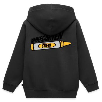 Kindergarten Crew Wax Crayon Team - Kids Premium Organic Zip-up Hoodie - black - Back - AI Model Kid Male (0cm)