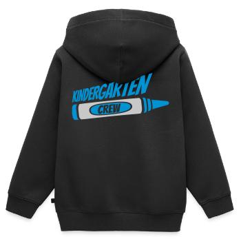 Wax crayon Kindergarten Crew Team - Kids Premium Organic Zip-up Hoodie - black - Back - AI Model Kid Male (0cm)
