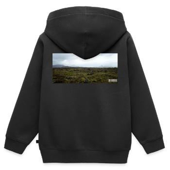 Mousse - Sweat Premium à capuche zippé enfant bio - noir - Dos - AI Model Kid Male (0cm)