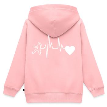 Handball Club Handball Handball Handball Player - Sweat Premium à capuche zippé enfant bio - rose - Dos - AI Model Kid Female (0cm)